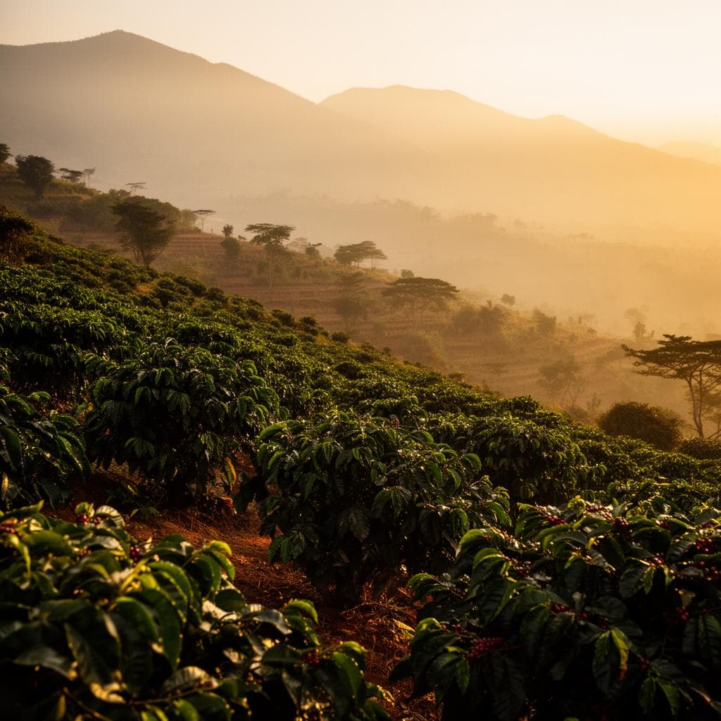 Coffee farm landscape